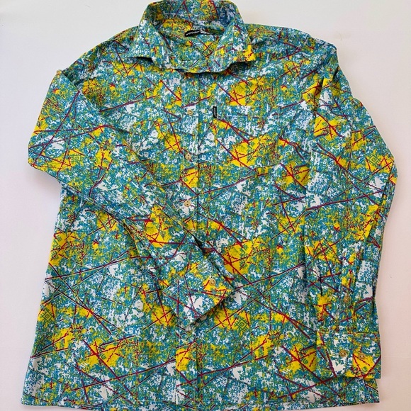 Men’s Woodin Brand African Print Shirt 
Size Medium​ - Picture 2 of 8